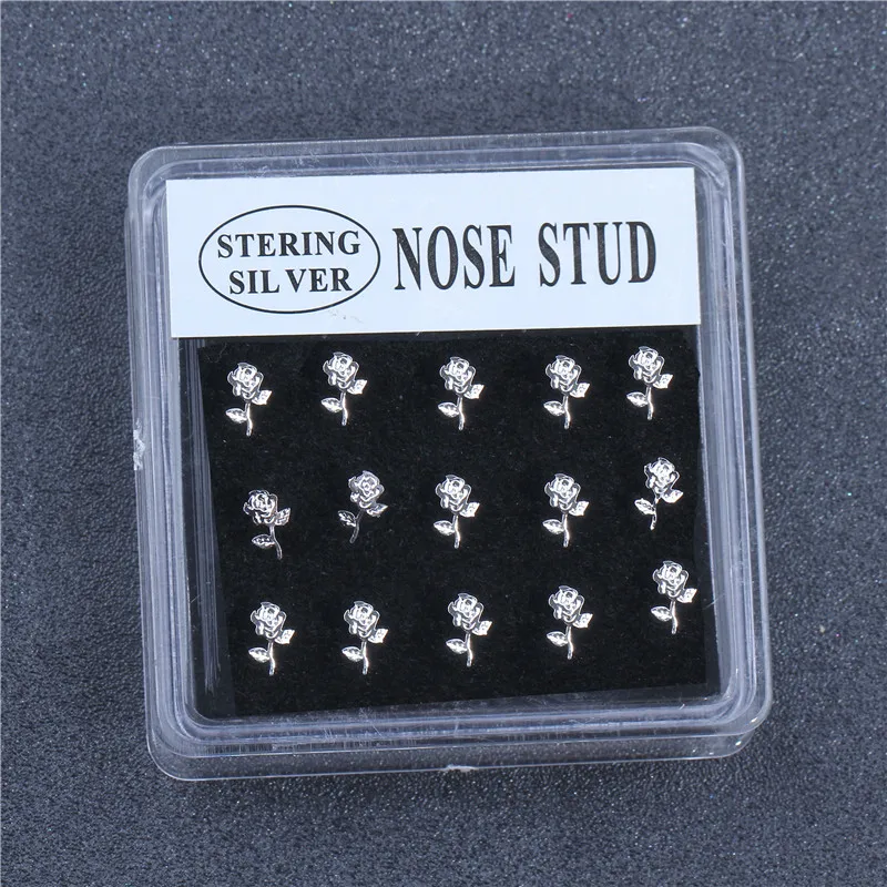 20 шт./кор. модное платье с розами Форма носа серьги-гвоздики для Для женщин