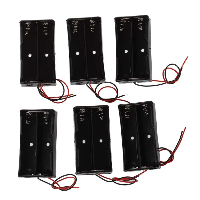 6 шт черный Пластик 2x3 7 V 18650 Тип Батарея держатель Коробка Чехол |