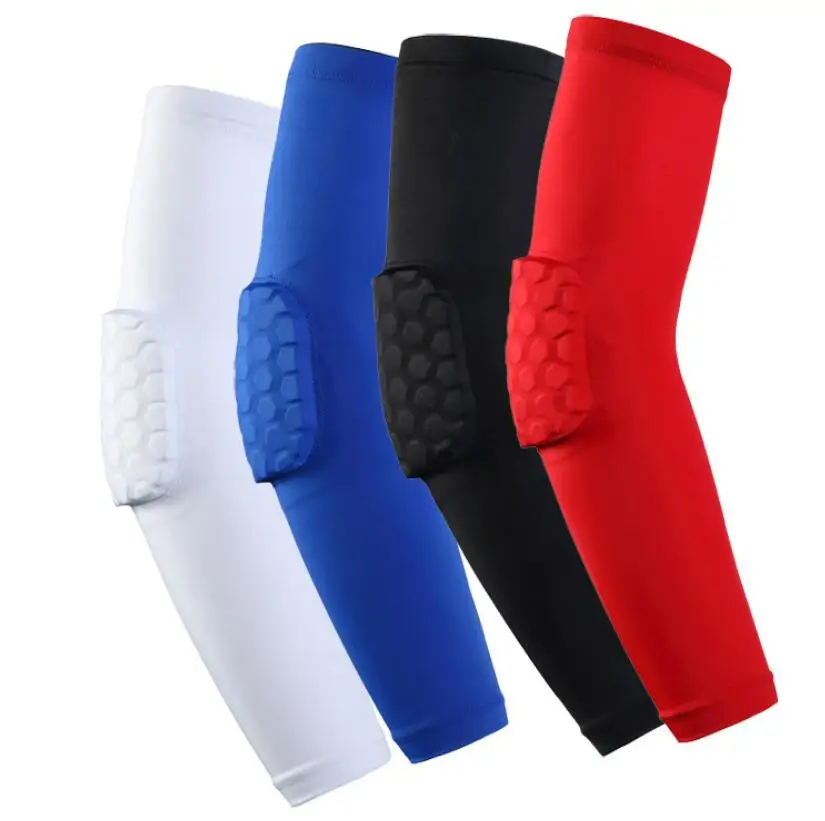 

PRO Protective Gear Sports Basketball Honeycomb Anti-Collision Against Elbow Long Arm Guards And Get 6Pcs Nose Strip Free