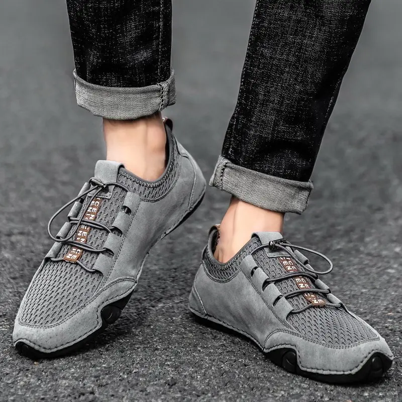 Мужские лоферы брендовые Летние повседневные туфли водонепроницаемые Мокасины