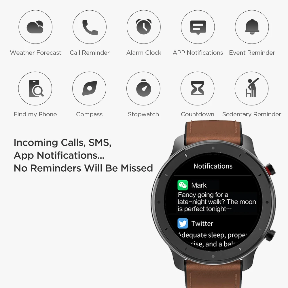 Strava Amazfit GTR 47 мм gps Смарт-часы 50 атм Водонепроницаемый AMOLED экран 24 дня в режиме ожидания компас фитнес-трекер спортивные умные часы