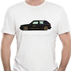 Футболка белая с круглым вырезом Golf Gti Black Mk2, модные летние мужские повседневные Топы И Футболки с круглым вырезом