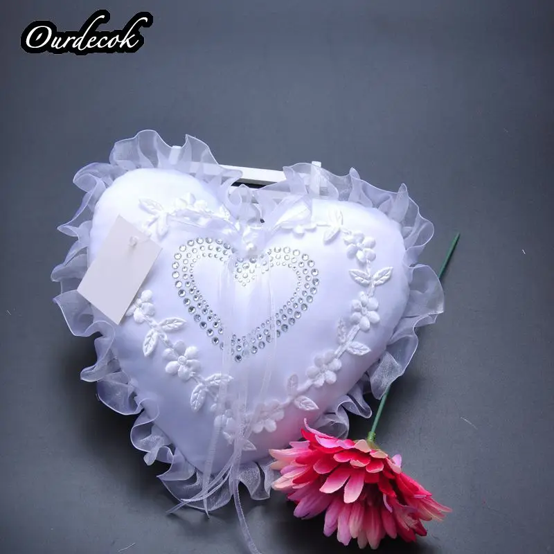OurDecor новинка 2019 стразы бант в форме сердца невеста цветок девочка кольцо подушка