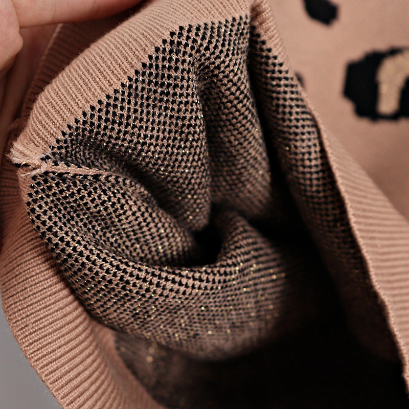 

2021 Newly Leopard Women O Neck Sweater Autumn Winter Thick Warm Pullovers Top Soft Female Jumper Knitwear Outfits Pull