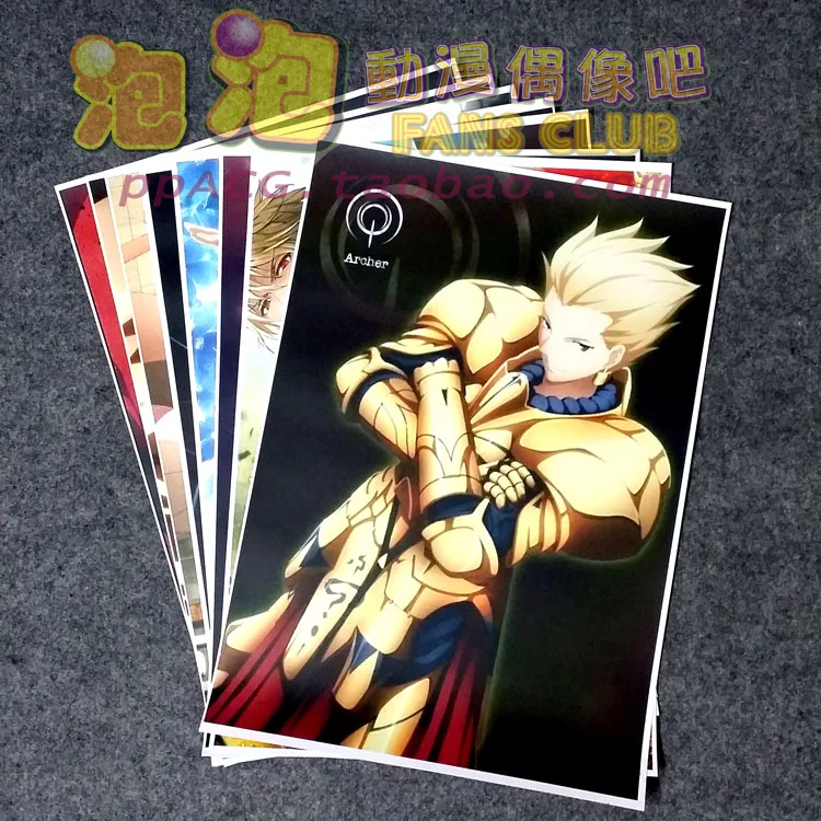 

8Pcs Fate Gilgamesh Anime Picture Posters Figures Poster 42x29cm Toys for Wall Home Decoration Kids Adult Gift