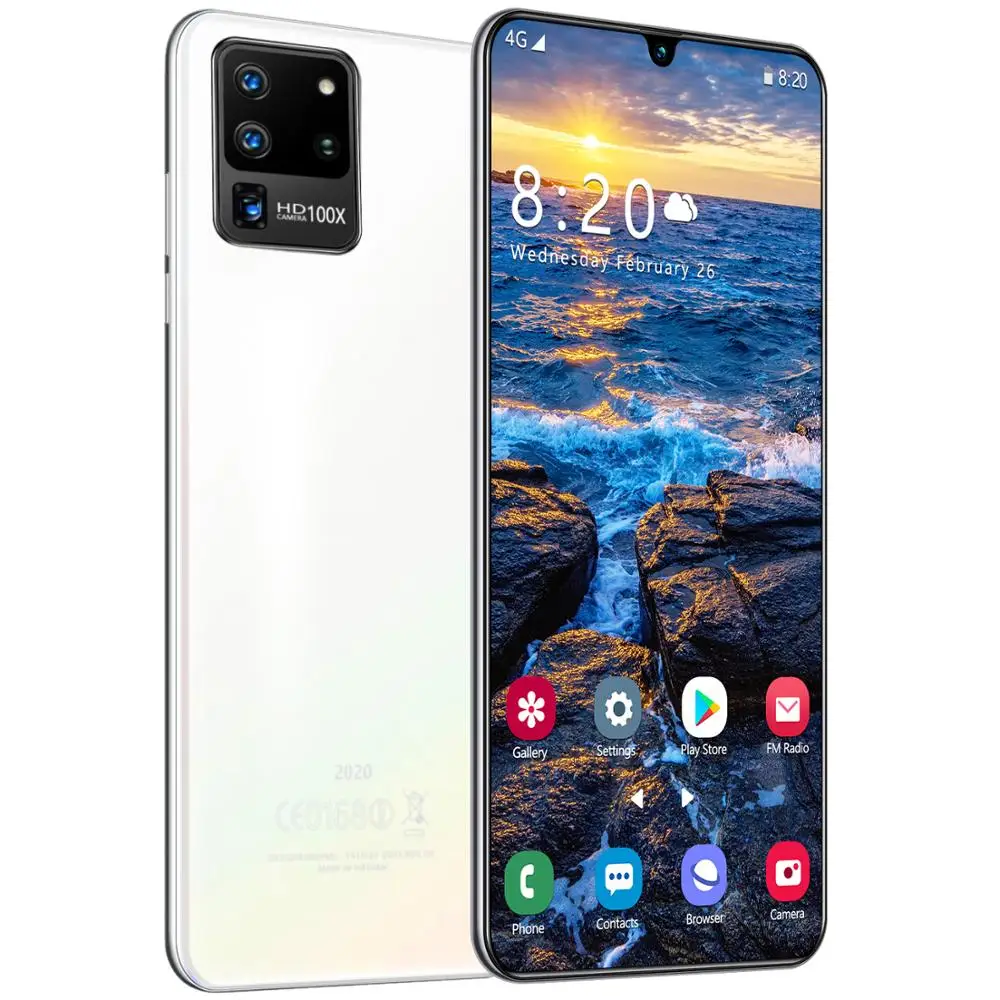

Global S20 Plus 6.5 Inch Smartphone Android 10.0 Snapdragon855 Octa Core 8GB RAM 128GB ROM 4800mAh 5G Mobile Phones Case