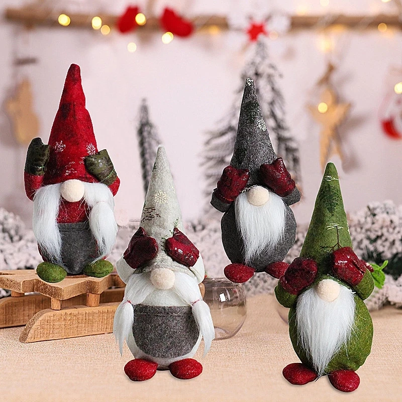 

Новогодние украшения 2022, рождественские украшения, безлицевая кукла, рождественские украшения, рождественские украшения с Рождеством