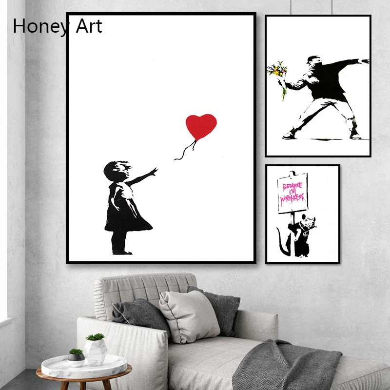 Абстрактные граффити на холсте художественный принт настенная живопись холст