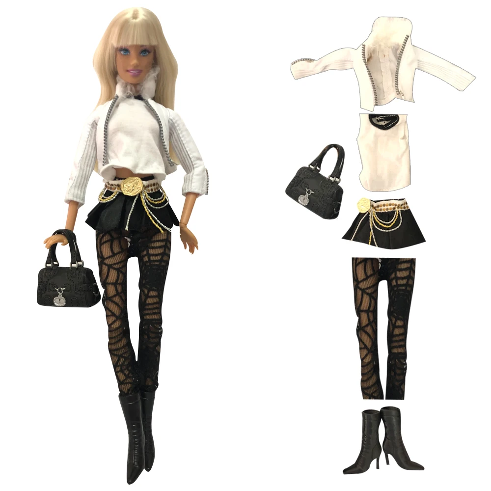 NK один комплект новая модель одежды для куклы повседневные Костюмы Пальто сумки
