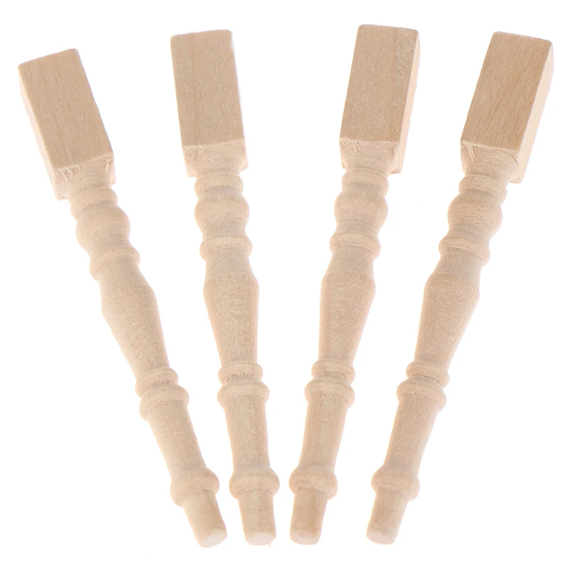 

4 шт./компл. игра мозга, детские игрушки, миниатюрный кукольный домик «сделай сам», деревянная мебель 1:12, ножки, стул, стол