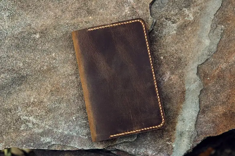 Персонализированный кожаный чехол Moleskine Размер кармана/кожаный для Cahier Volant Journal 3