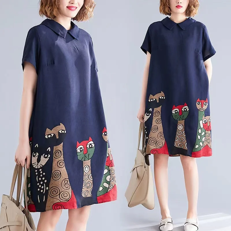 

Винтажная Женская одежда, новинка 2022, летнее модное платье с коротким рукавом D1401