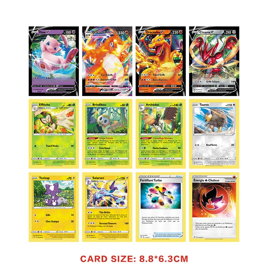 360 шт. французская версия коробка для карт Pokemon TCG: солнце и луна эволюции