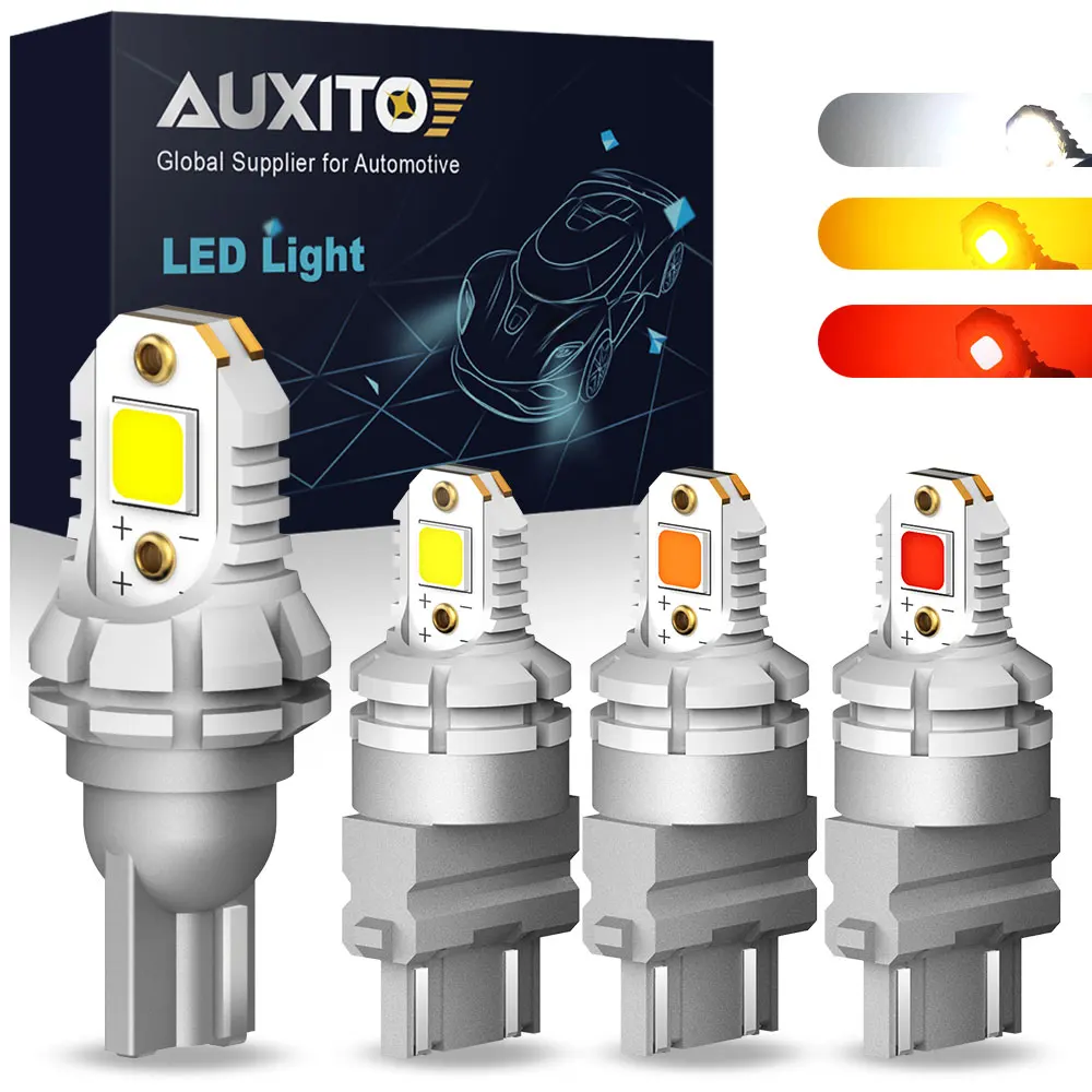 

AUXITO 2Pcs T25 3157 LED Canbus Bulbs Brake Light T15 W16W LED Backup Reversing Lamp P27W 3156 LED Yellow Car Turn Signal Lights