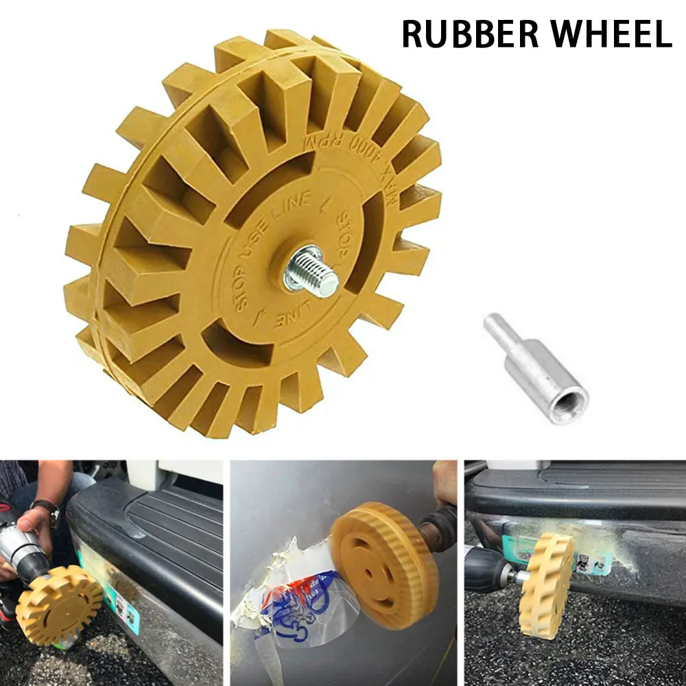 

4 Inch Power Drill Adapter Eraser Tape Glue Removal Wheel Pinstripe Removing Household Electric Drill Pneumatic Polishing Tool