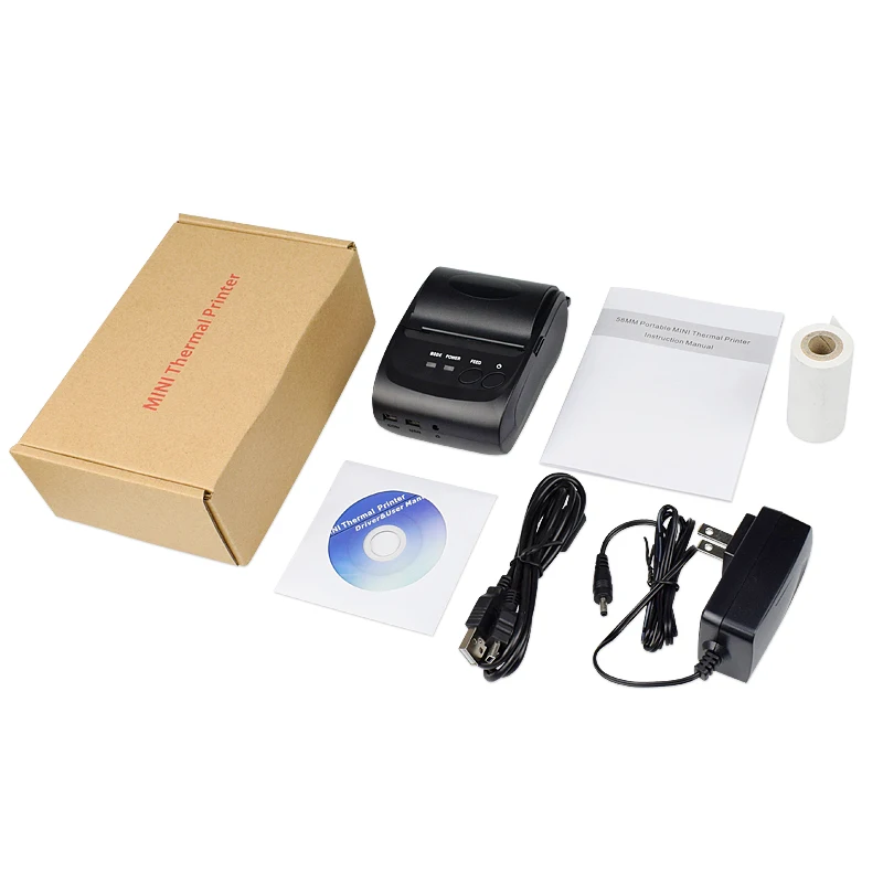 

58mm Bluetooth Label Printers for Android IOS Windows BT/RS232/USB POS Protable Shipping Label Printer Thermal Receipt Printer