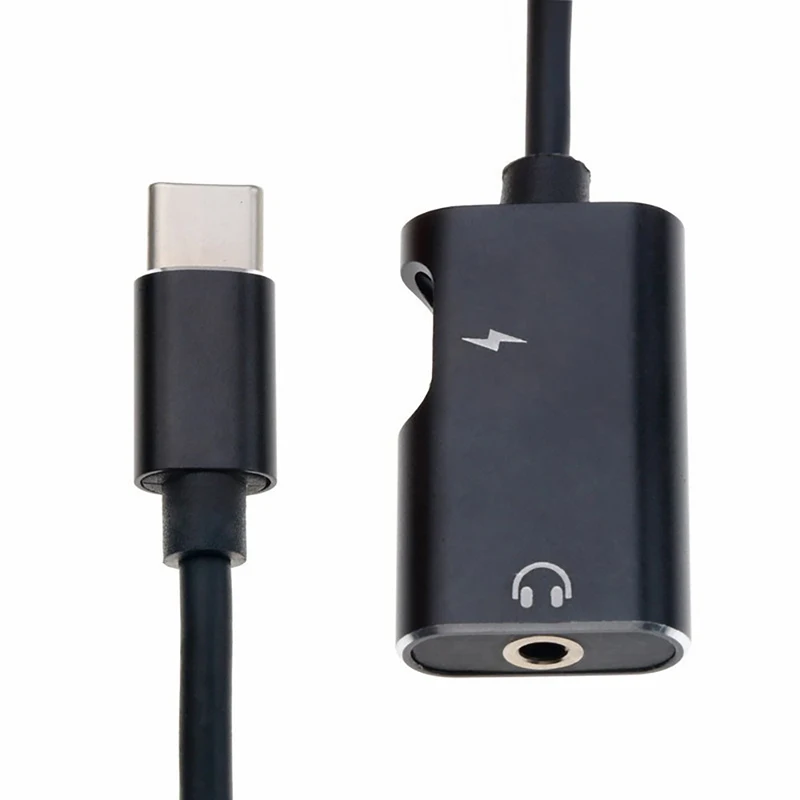 2 in 1 USB 3.1 Type C to 3.5mm Audio Type-C Aux Jack Adapter cable Data Transmission Converter |