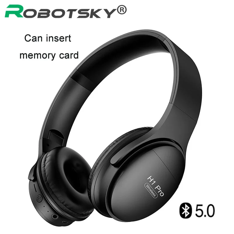 

H1 Pro Wireless Headsets Bluetooth V5.0 Professional Gaming Headphones HD HIFI Stereo Noise Reduction with TF Card Slot Earphone