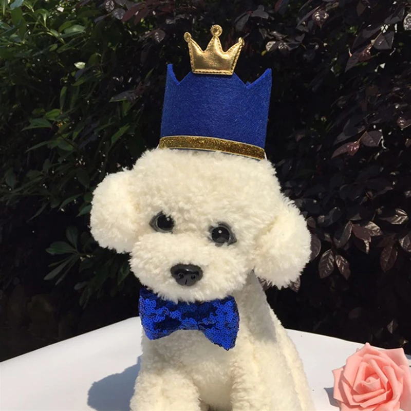 

High Quality Fabric Pet Party Birthday Hat Pet Dog Cat Birthday Party Hat Princess Crown Hat Puppy Kitten Headdress