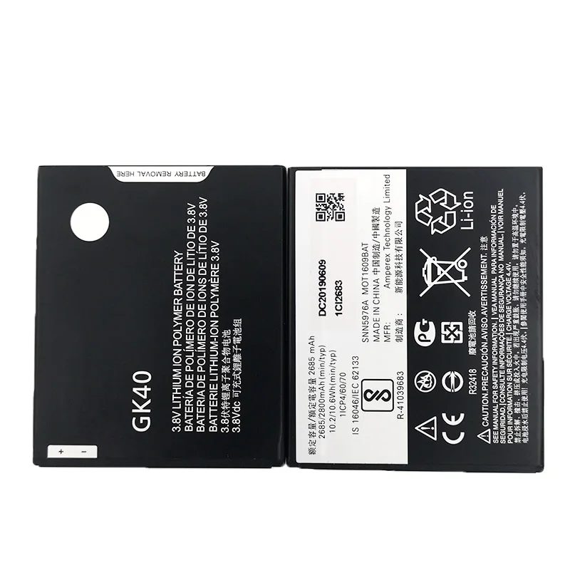 100% реальный GK40 2800 мАч для Motorola Moto G4 Play E4 XT1766 XT1607 XT1609 XT1600 MOT1609BAT батарея телефона +