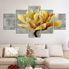 5 шт., абстрактный модульный постер Желтых Цветов