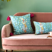 venetian businessman printed wedding decoration cartoon wool couch pillowcase modern 45x45cm 30x50cm lumbar pillow case