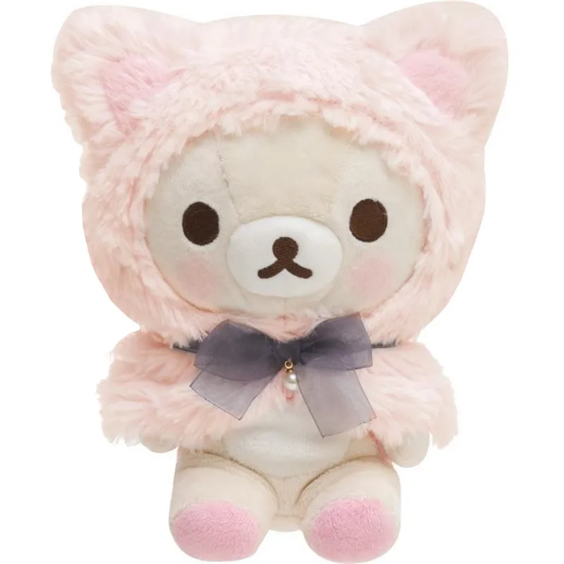 น่ารัก Kawaii Rilakkuma คอสเพลย์แมวของเล่นตุ๊กตา Korilakkuma ตุ๊กตาหมีตุ๊กตาสัตว์ตุ๊กตาเด็กอ่อนตุ๊กตาของเล...
