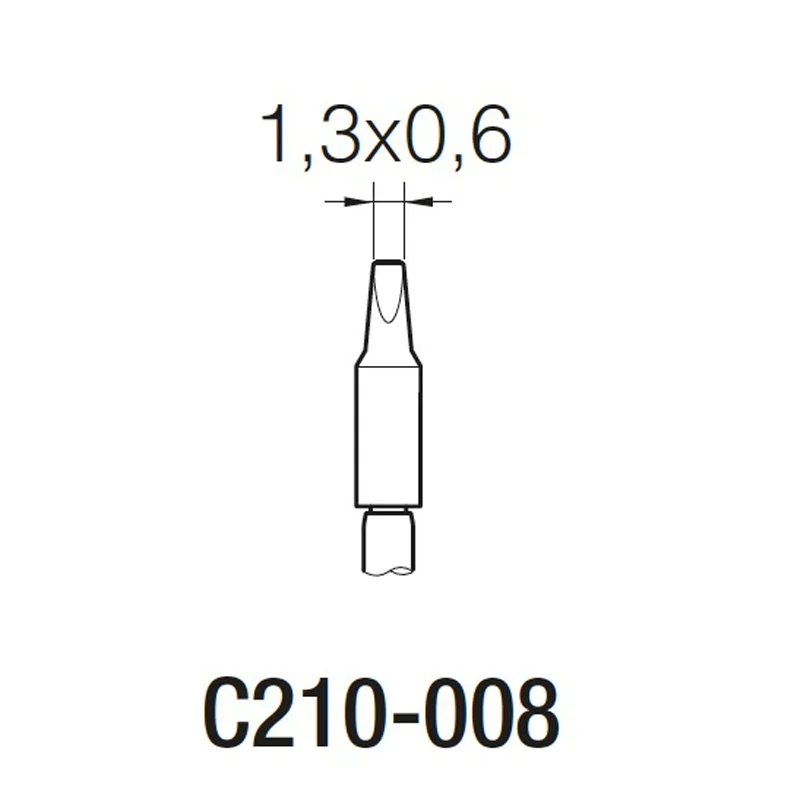 JBC Оригинальное паяльное жало C210008 для паяльной станции с ножевой головкой острым