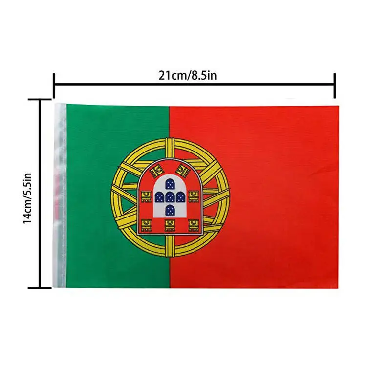 

ZXZ Portugal bunting flags 14*21cm 20PCS POR PORTU Portugal national home decoration bunting flag for decorate