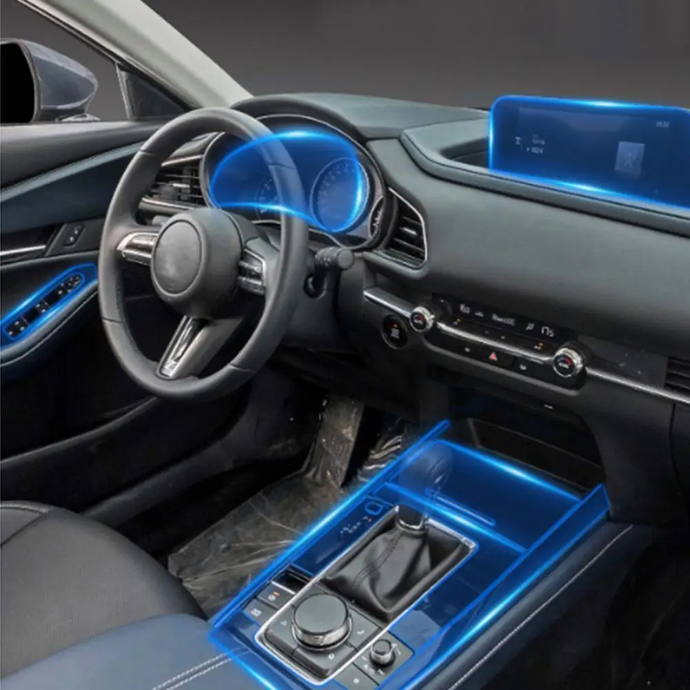 For Mazda CX-8 CX8 2017-2021 Car Gearbox Panel Film Dashboard Screen  Protective Sticker Interior Anti-Scratch Film Accessories