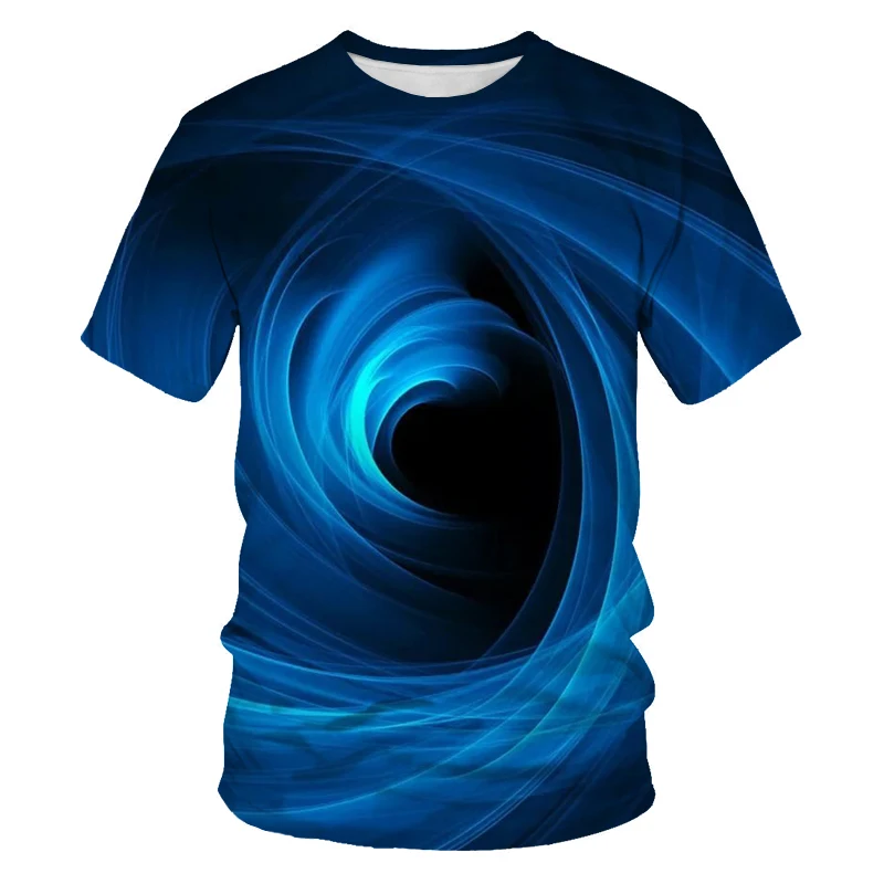 

Fashion simplicity Colorful vortex men's T-shirts No rules 3d print casual O-neck t shirt hommeElasticity