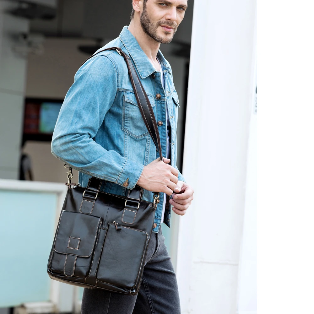 WESTAL сумка мужская натуральная кожа через плечо сумки мужские портфель клатч