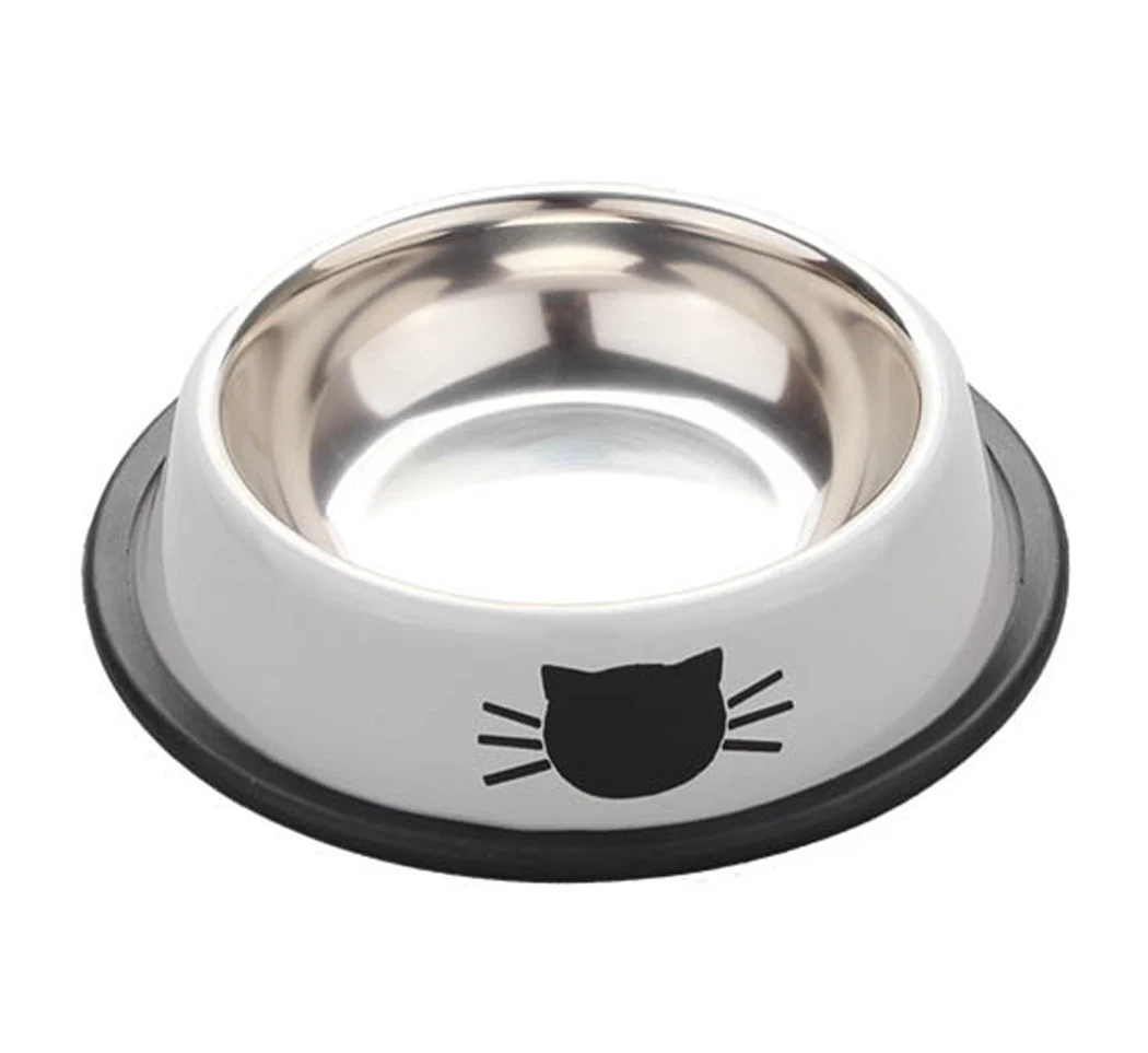 2 шт. миска для домашних животных из нержавеющей стали корма собак кошек водная