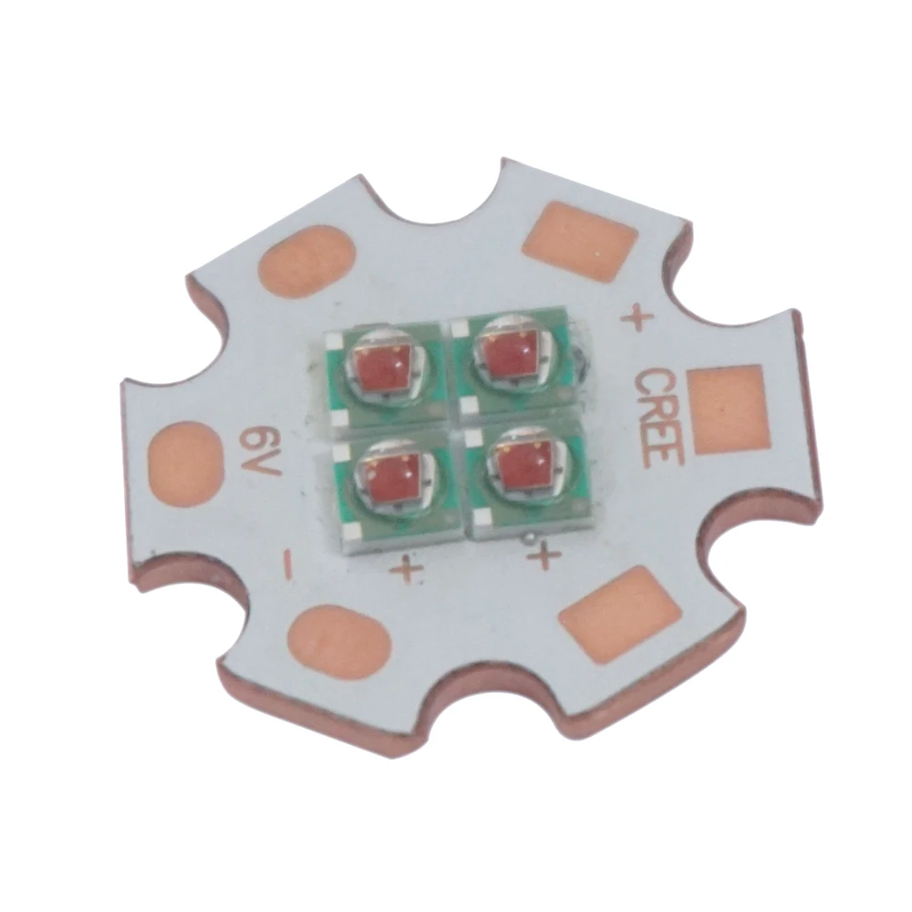 10 Вт Cree XPE XP-E 4 чипа светодиодный излучатель красный 660NM инфракрасный ИК 730NM с 20 мм