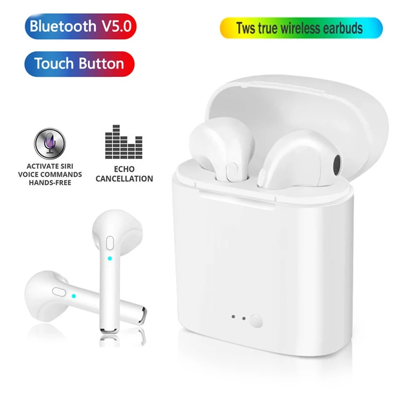 Беспроводные Bluetooth наушники i7s TWS стереонаушники вкладыши с бинауральными