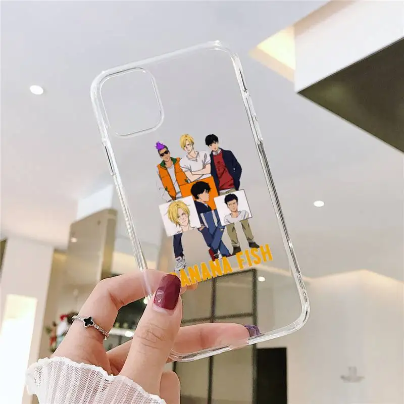 

banana fish Phone Case For iphone 12 11 8 7 6s 6 5 5s 5c se plus mini x xs xr pro max Transparent soft