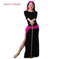 performance modal womens round neck belly dance clothing sexy belly dance dress dance dress womens