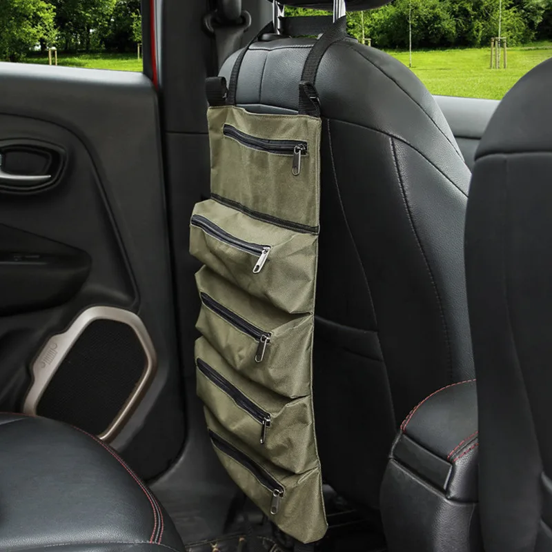 

Portable Roll Tool Bag Wrench Pouch Multi-Purpose Hanging Tool Zipper Carrier Tote Canvas Large Repair Bag Work Pocket