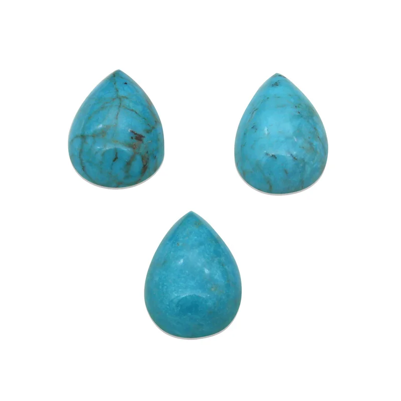 

5pcs Natural Stone Genuine Turquoise Cabochons Teardrop 6x9/13x18/18x25mm Jewelry Craft Findings For Making Earing Ring Pendant