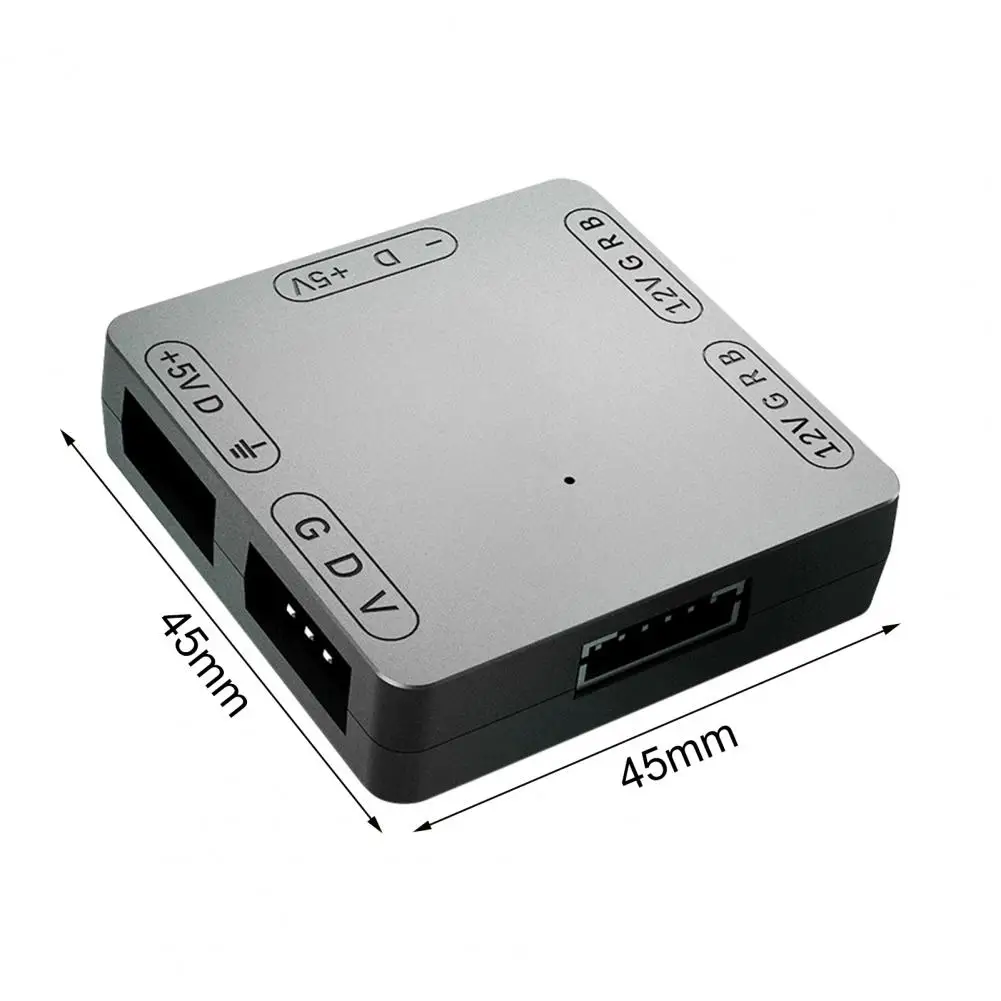 

5V 3-pin to 12V 4-pin RGB Converter with SATA interface ARGB Light Conversion Transfer Hub for Video Device