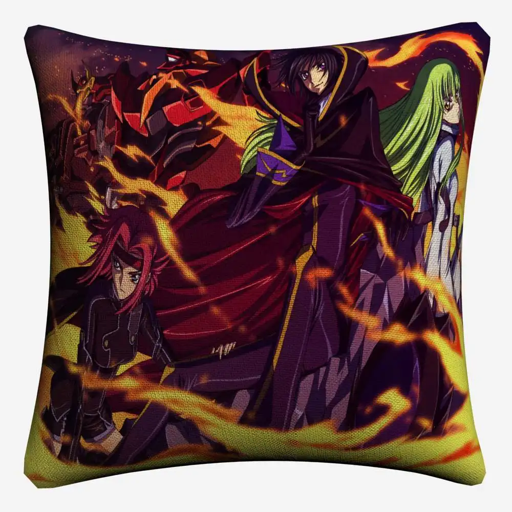 Code Geass полной фигуры сексуальные аниме декоративное хлопковое белье Наволочка на подушку размером 45*45 см для дивана наволочка для подушки стула домашний декор Almofada - Цвет: 2