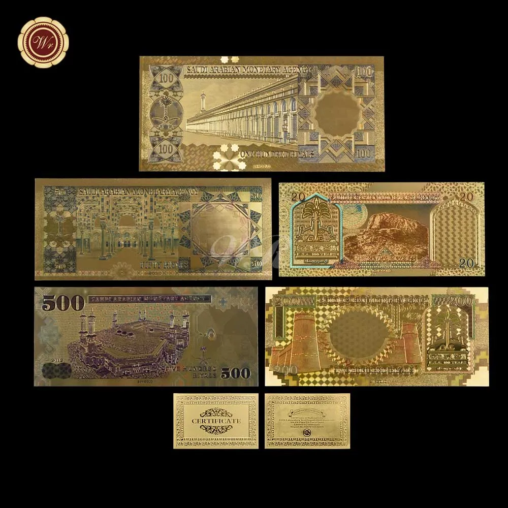 WR товары из Саудовской Аравии цвет золотой банкноты 50 эриял украшение для дома