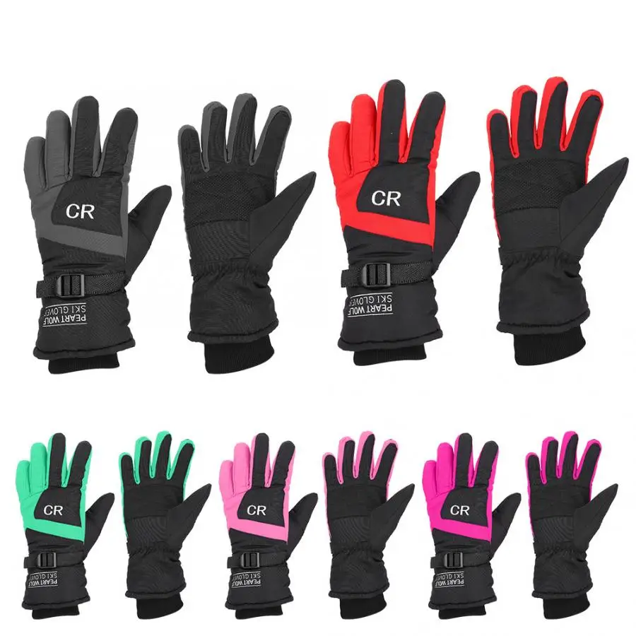 Противоударные женские зимние перчатки для катания на лыжах теплые