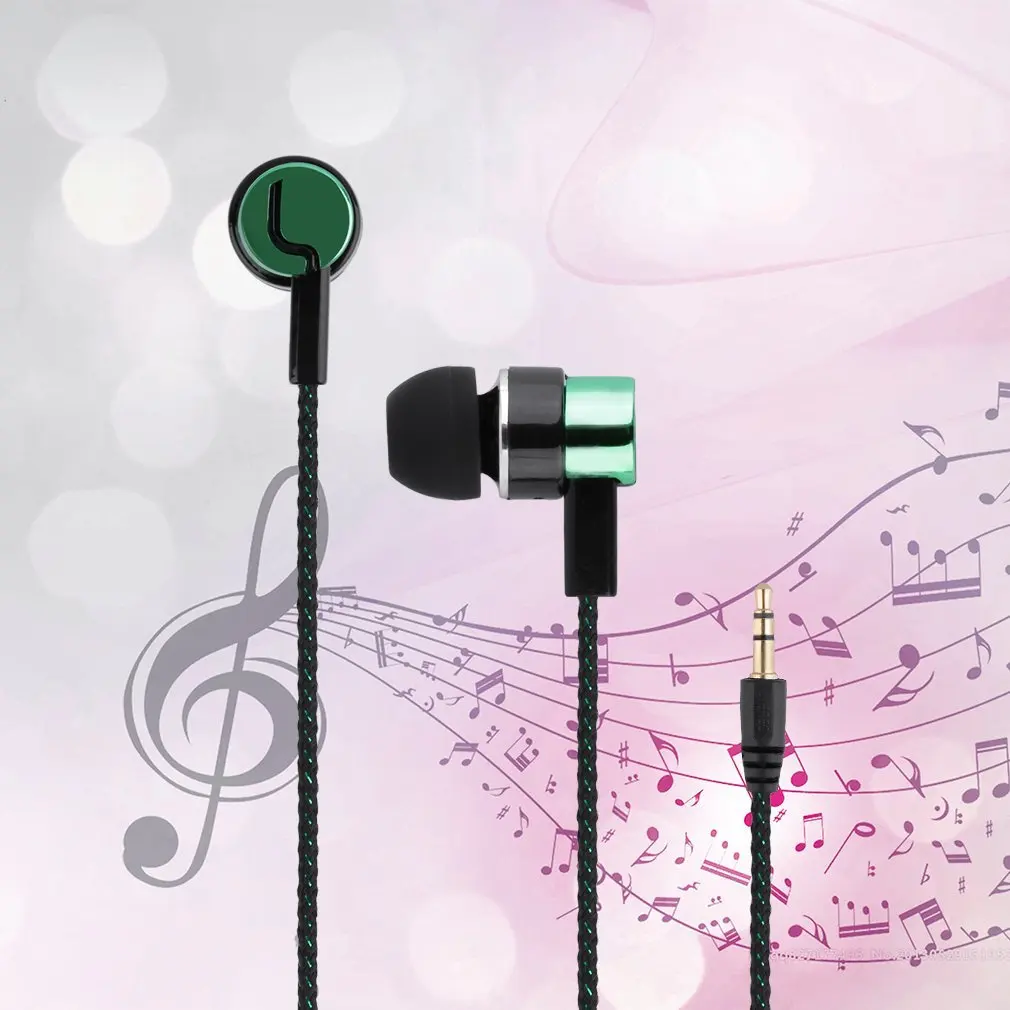 

Fashionable In-Ear Stereo Earphone Braided Wire Headset Music Reflective Line Decoration Comfortable Sport Earphone