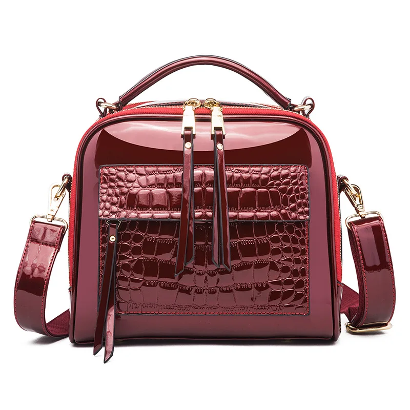 

Womens Luxury Designer Elegant Leather Shoulder Bag Kawaii Fashion Casual Vintage Handbag Party Mini Allgator Crossbody 2021 New