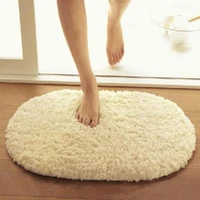 oval shape non slip mat bathroom absorbent soft carpet bedroom home decoration