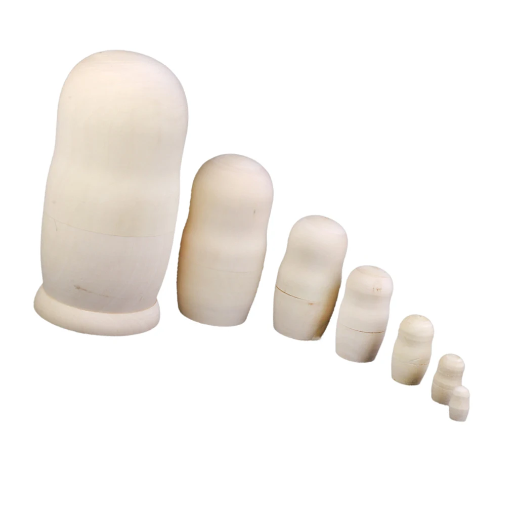 7 шт Неокрашенные Пустые сделать свой собственный Русский Матрешка/матрешка