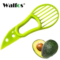 walfos 3 in 1 avocado slicer shea corer butter peeler fruit vegetable cutter pulp separator plastic knife kitchen accessories