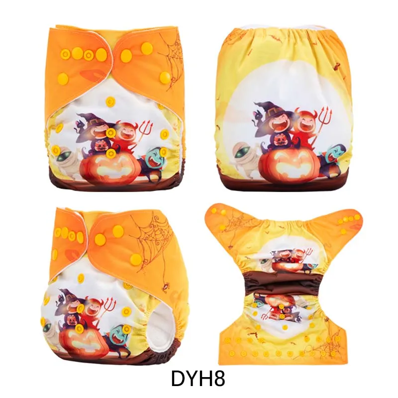 DYH8 {AnAnBaby} Новые дизайнерские Многоразовые детские подгузники одного размера с цифровыми принтами - Цвет: DYH8
