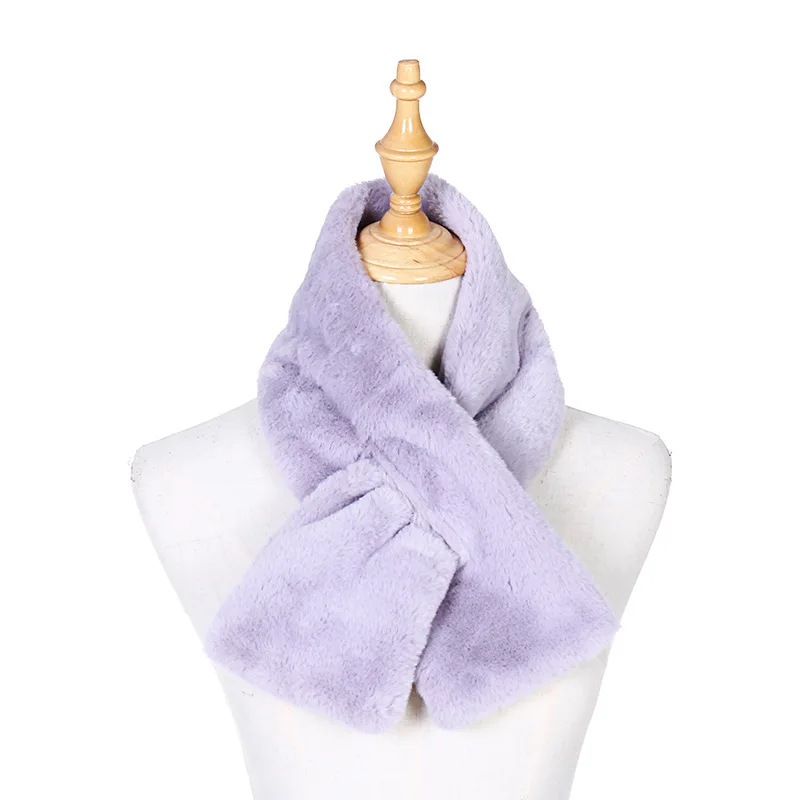 

2019 Female Women Winter Imitation Faux Fur Warm Scarf Fashion Thicken Fur Imitation Fur Grass Scarves Tippet Drop Ship